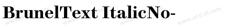 BrunelText ItalicNo字体转换